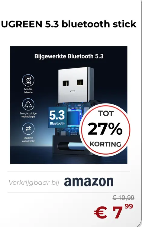 Aanbieding: 5.3 bluetooth stick
