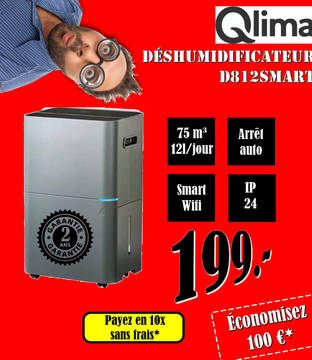 Offre: DÉSHUMIDIFICATEUR D812SMART