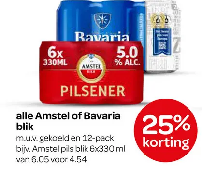 Aanbieding: Amstel or Bavaria can