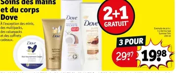 Offre: Soins des mains et du corps Dove