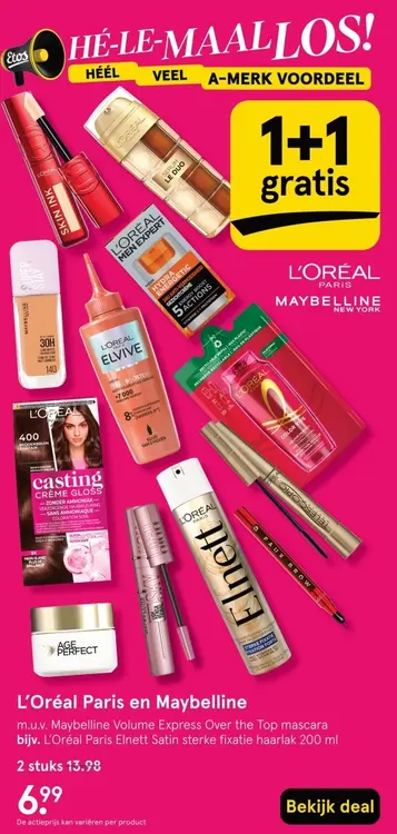 Aanbieding: L'Oréal Paris en Maybelline