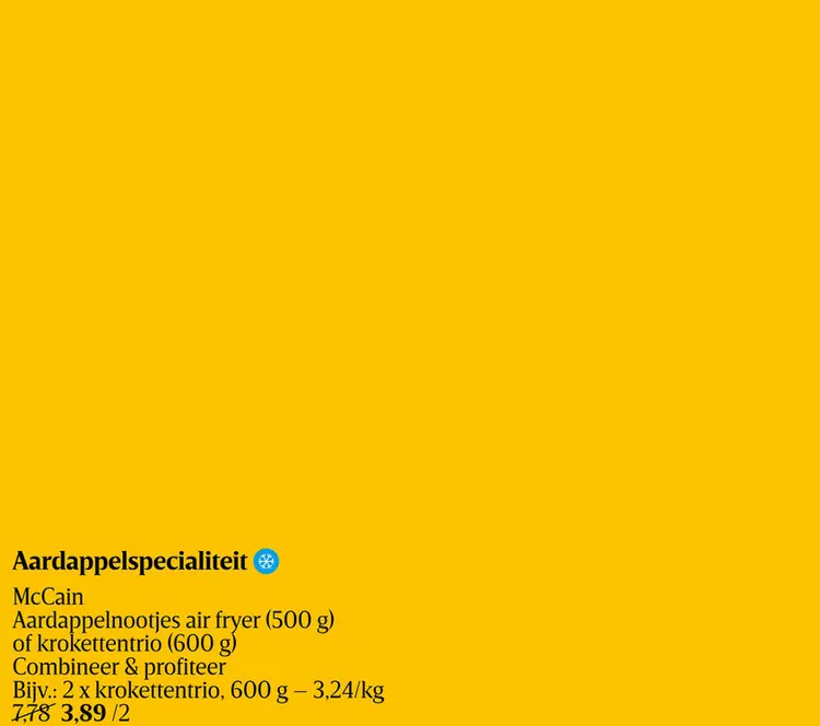 Aanbieding: Aardappelspecialiteit