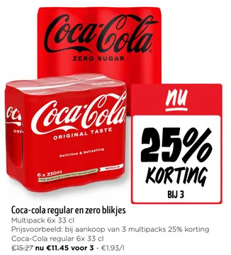 Aanbieding: Regular en zero blikjes