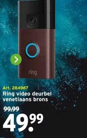 Aanbieding: Ring video deurbel venetiaans brons