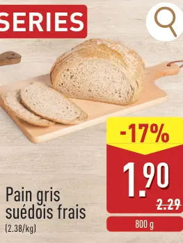Offre: Pain gris suedois frais