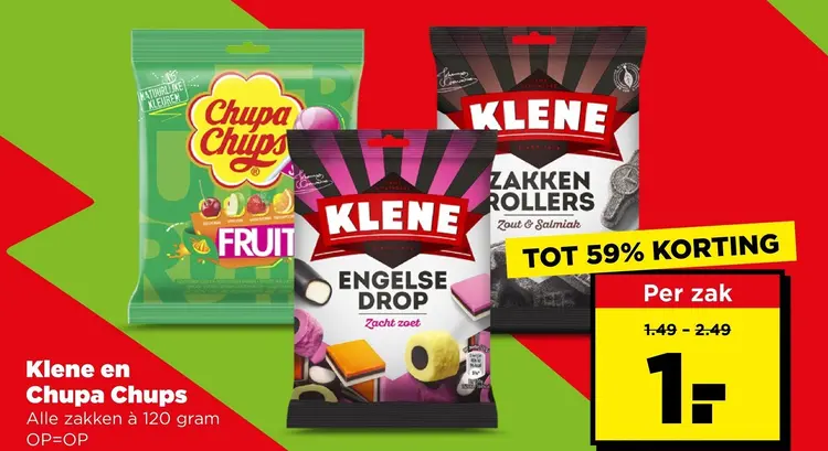 Aanbieding: Klene en Chupa Chups