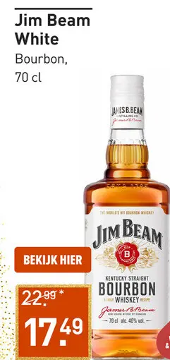 Aanbieding: Jim Beam White 70CL
