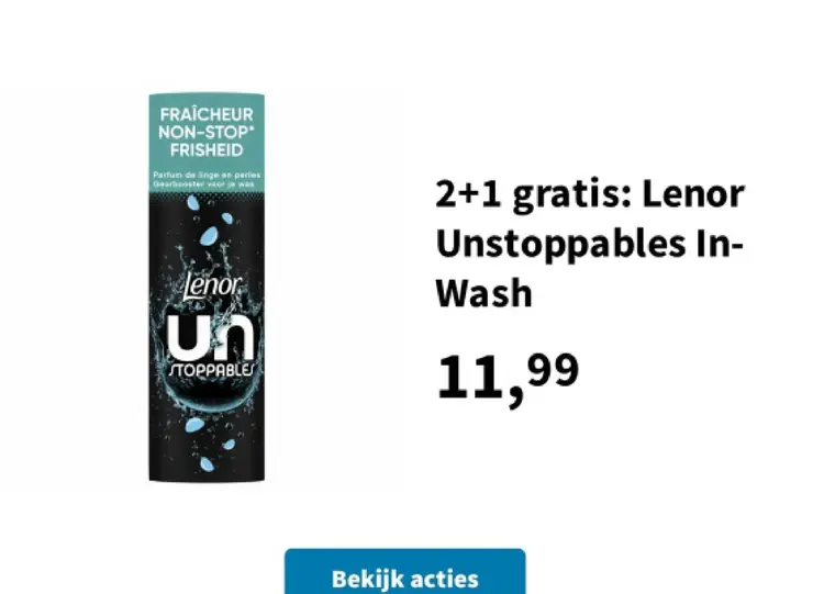 Aanbieding: Lenor Unstoppables In-Wash