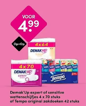 Aanbieding: Demak'Up expert of sensitive wattenschijfjes