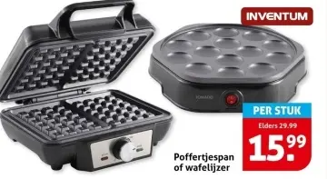 Aanbieding: Poffertjespan of wafelijzer