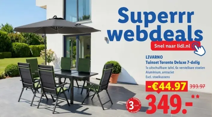 Aanbieding: Tuinset Toronto Deluxe