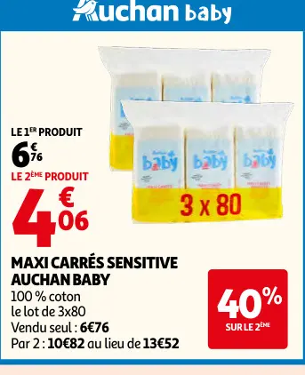 Promotie: Maxi carrés sensitive