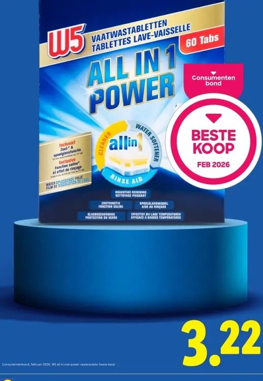 Aanbieding: Vaatwastabletten all in 1 power