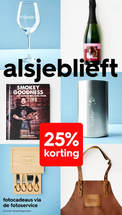 Promotie: Fotocadeaus via de fotoservice
