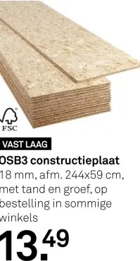Aanbieding: OSB3 constructieplaat