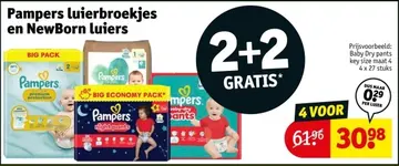 Aanbieding: Pampers luierbroekjes en NewBorn luiers
