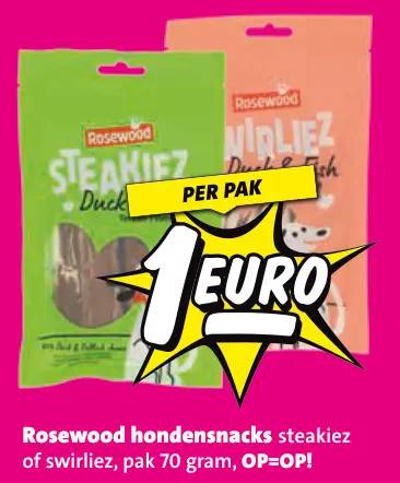 Aanbieding: Hondensnacks steakiez of swirliez