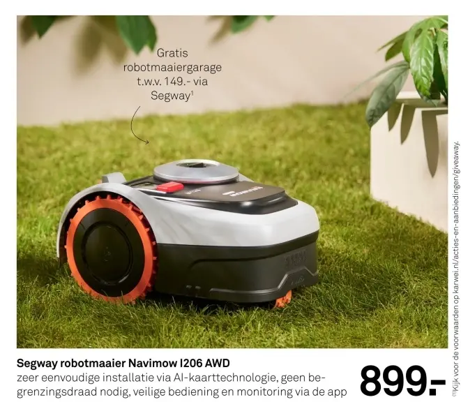 Aanbieding: robotmaaiergarage