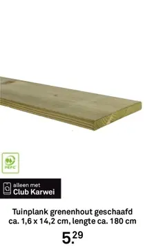 Aanbieding: Tuinplank grenenhout geschaafd