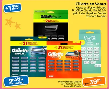 Aanbieding: Gillette en Venus