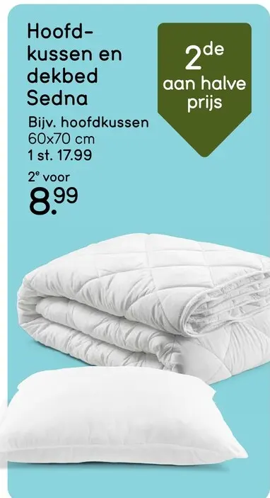 Promotie: Hoofdkussen en dekbed Sedna