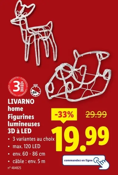 Offre: Figurines lumineuses 3D à LED
