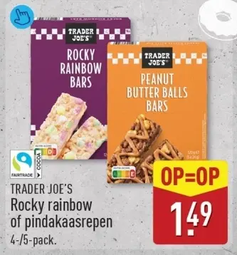 Aanbieding: Rocky rainbow of pindakaasrepen