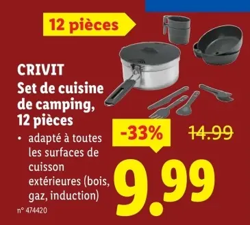 Offre: Set de cuisine de camping