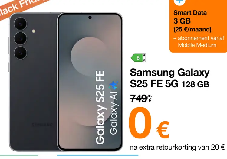 Aanbieding: Samsung Galaxy S25 FE 5G 128 GB