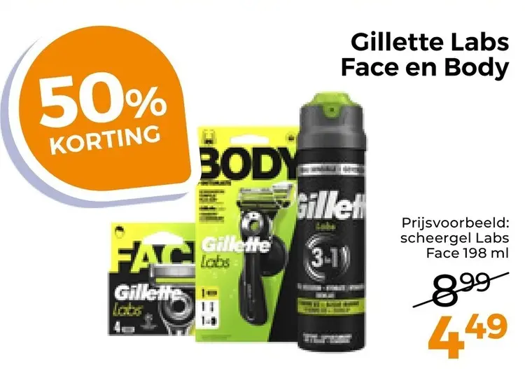 Aanbieding: Gillette Labs Face en Body