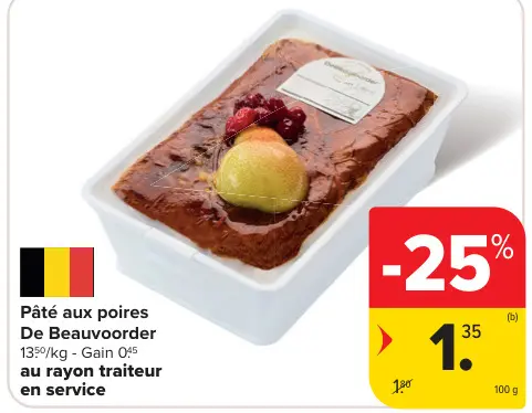 Offre: Pâté aux poires