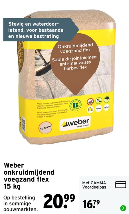 Aanbieding: Onkruidmijdend voegzand flex
