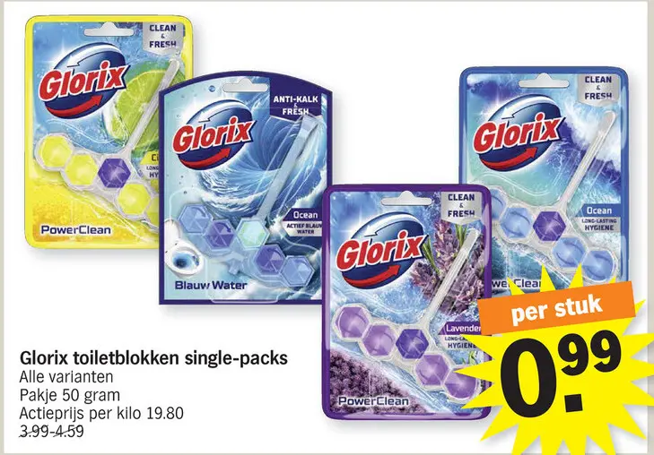 Promotie: Glorix toiletblokken single-packs