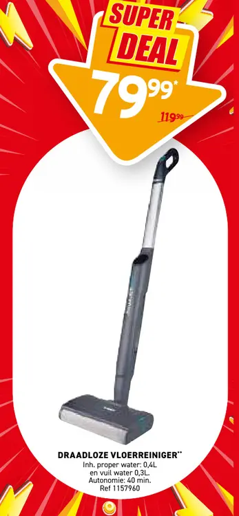 Promotie: Draadloze vloerreiniger