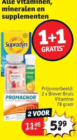 Promotie: Alle vitaminen, mineralen en supplementen