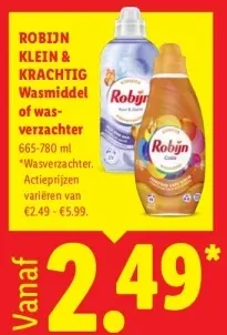 Aanbieding: Klein & Krachtig wasmiddel of wasverzachter
