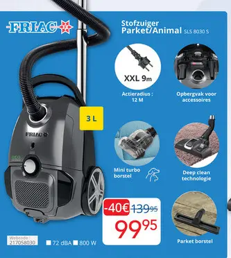 Promotie: Stofzuiger Parket/Animal SLS 8030 S