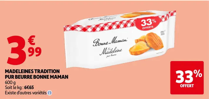 Promotie: Madeleines tradition pur beurre