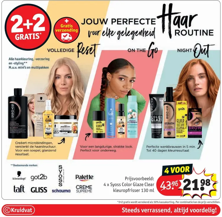 Promotie: Alle haarkleuring, -verzorging en -styling