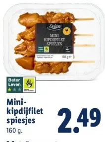 Aanbieding: Mini-kipdijfilet spiesjes