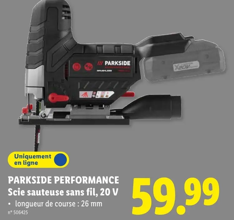 Offre: PARKSIDE PERFORMANCE Scie sauteuse sans fil,