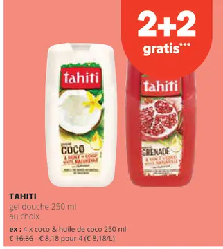 Offre: gel douche 250 ml au choix
