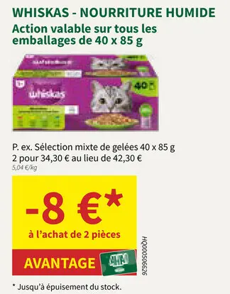 Offre: Whiskas - nourriture humide