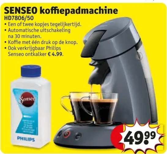 Aanbieding: Koffiepadmachine HD7806/50