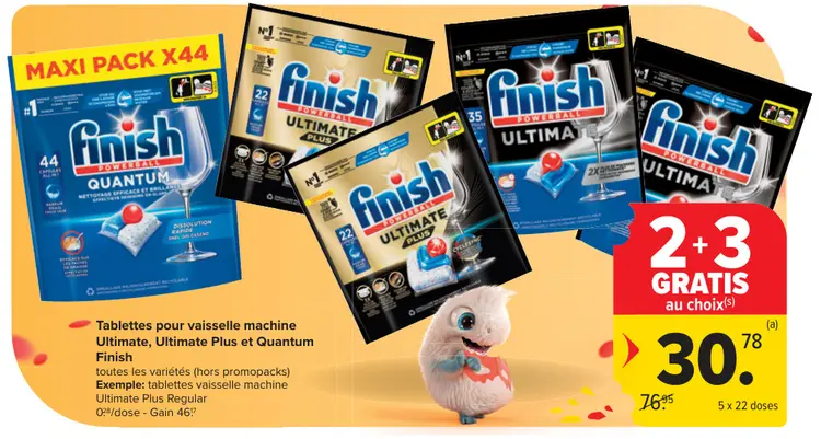 Offre: Tablettes pour vaisselle machine Ultimate (Plus) et Quantum