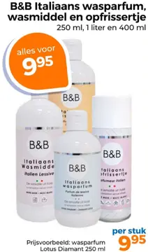 Aanbieding: B&B Italiaans wasparfum, wasmiddel en opfrissertje
