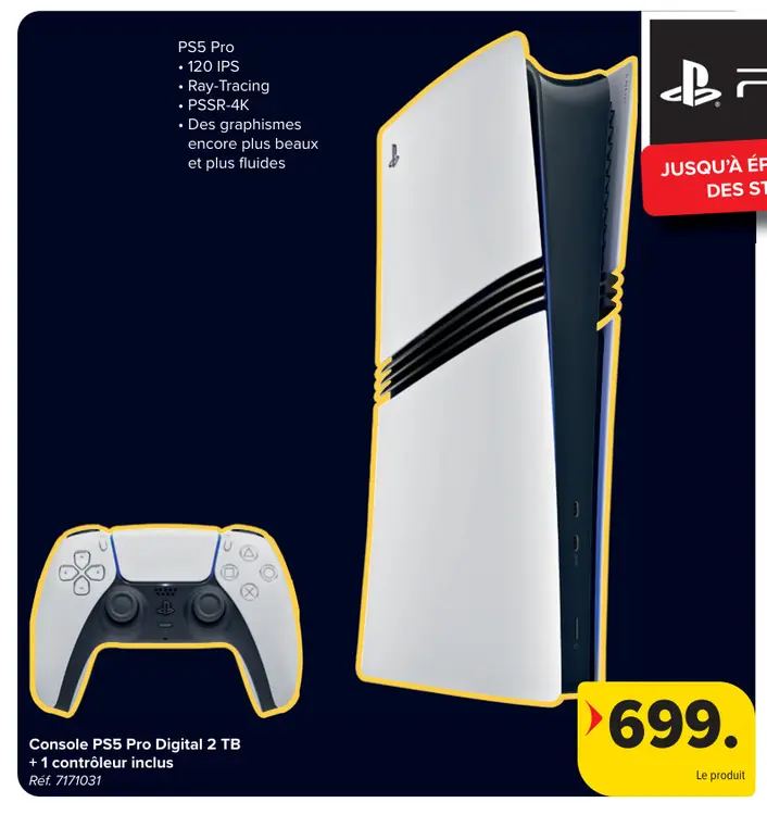 Offre: Console PS5 Pro Digital 2 TB