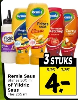 Aanbieding: Remia Saus of Yildriz Saus