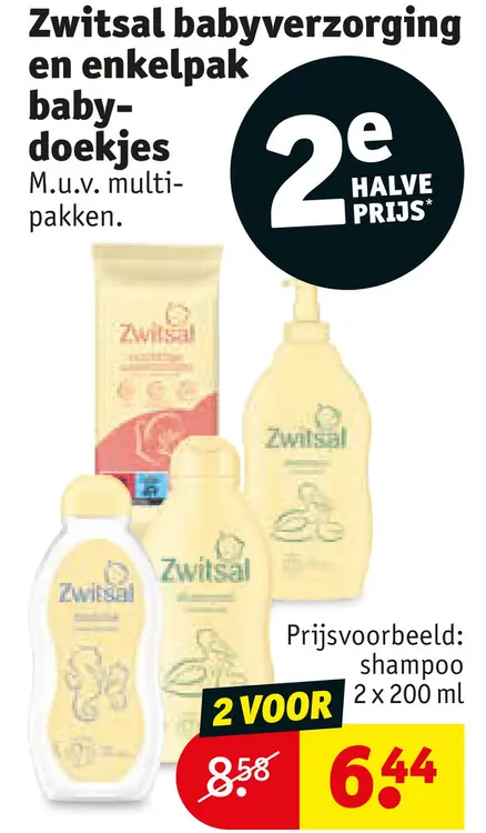 Aanbieding: Zwitsal babyverzorging en enkelpak baby-doekjes