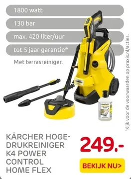 Aanbieding: Kärcher hoge-drukreiniger k4 power control home flex